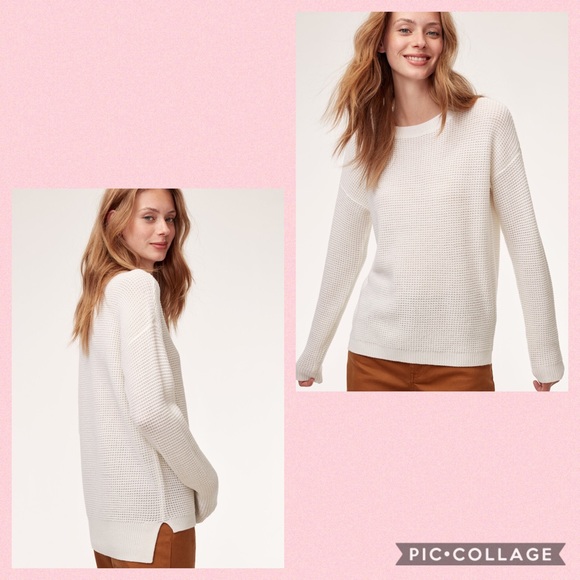 Aritzia Wilfred Free Isabelli Waffle Knit Sweater